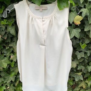 Loft Cream button detail sleeveless top SP